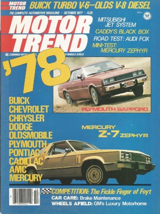 MOTOR TREND 1977 OCT - ZEPHYR, TURBO REGAL, LaSALLE